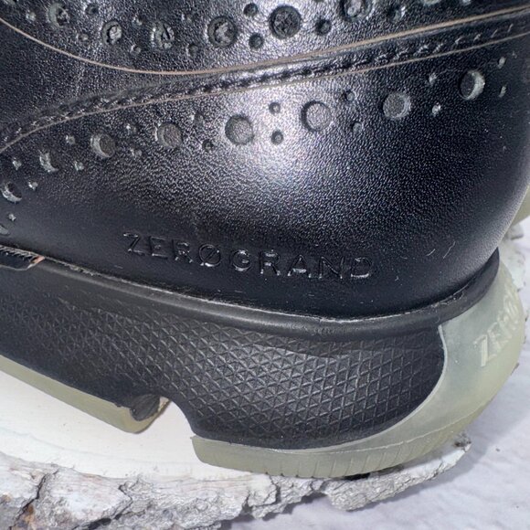 Cole Haan Men's 4.ZERØGRAND Wingtip Oxford Shoes Sz 13M Black Leather - Picture 5 of 12
